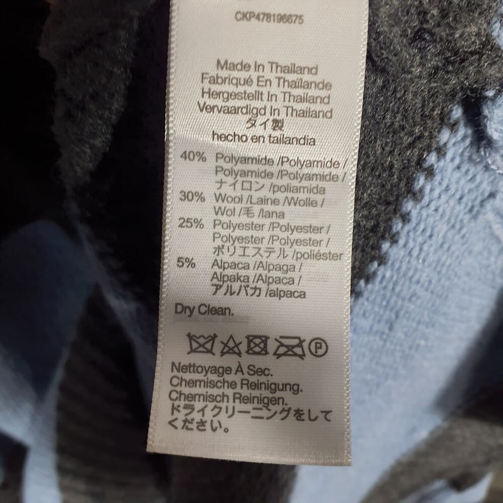 Madewell Striped Blue Gray Rugby Polo Sweater Size S - Picture 5 of 5